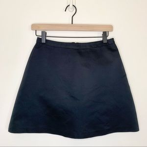 Madewell Black Satin A line Miniskirt, 2